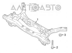 Rear subframe mounting bolt (4 pcs.) Hyundai Sonata 20-26