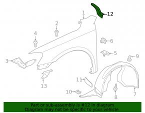 Left windshield wiper seal for VW Passat b7 12-15 USA