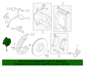 Front left hub Volkswagen ID.4 21-23 RWD