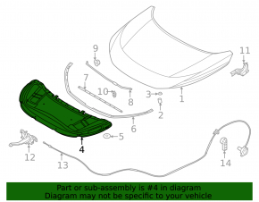 Nissan Rogue 21-24 Hood Insulation