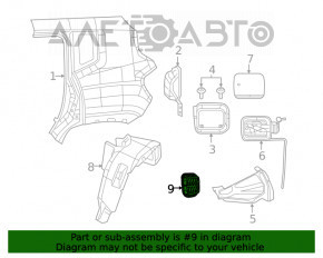 Ventilation shield left Jeep Compass 17-24
