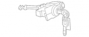Front left door lock cylinder for a 1993 Honda Accord