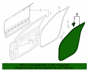 Door seal front left Kia Niro 23-
