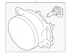 Fog lamp PTF right Subaru Impreza 17- GK adaptive