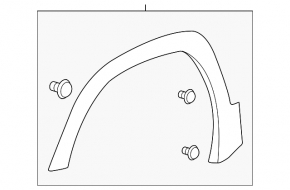Front right fender arch trim GMC Terrain 18- structure