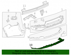 Chevrolet Equinox EV 24-26 rear bumper lower lip trim, no fragment, not factory holes
