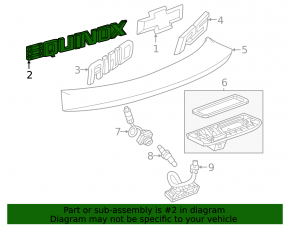 Emblem inscription EQUINOX tailgate Chevrolet Equinox EV 24-26