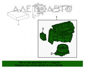 Heater housing bare Lexus RX350 10-15