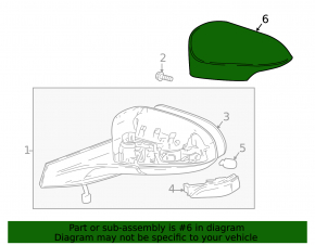 Right side mirror cover for Toyota C-HR 18-23