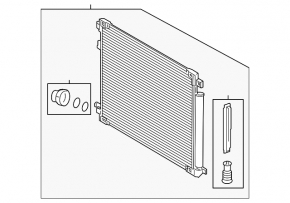 Lexus RX500h 23-26 Canada built air conditioner condenser