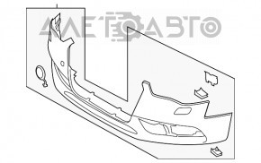 Bare front bumper Audi A4 B8 13-16 rest S-line