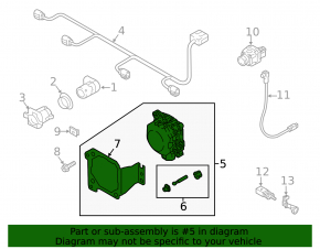 Left cruise radar for Audi A5 F5 20-25 with bracket