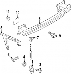 Rear bumper mount on the wing left Audi A4 B9 17-