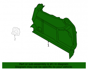 Right arch trim for Audi A3 22-26 AWD, black, with tears