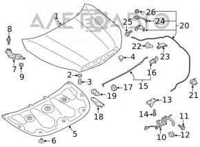 Subaru Forester 19-SK Hood Insulation