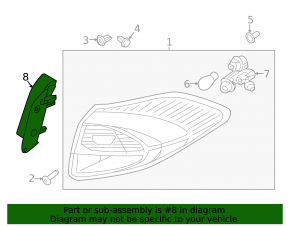 Rear right outer fender light trim for Hyundai Tucson 19-21