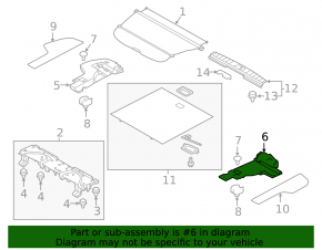 Foam plastic left Subaru Outback 15-19