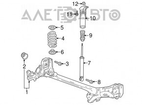 Shock absorber support rear right Chevrolet Bolt 17-