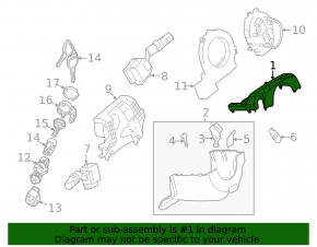 Upper steering column frame Mazda3 MPS 09-13