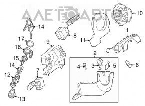 Upper steering column frame Mazda3 MPS 09-13
