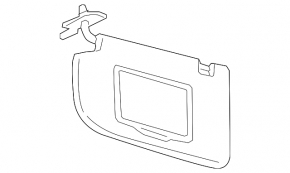 Left visor for Lincoln MKC 15-16 beige