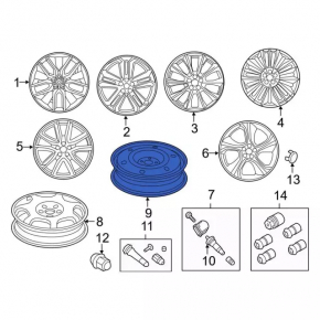 Spare tire for Ford Edge 19-155/70 D17