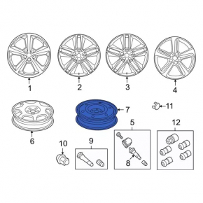 Spare tire for Ford Edge 19-155/70 D17