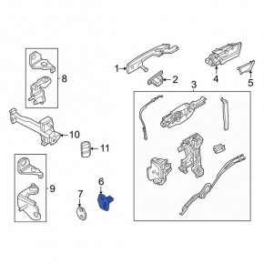 Front left door lock bracket Ford Escape MK4 20-26