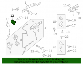 Front left door lock bracket Ford Escape MK4 20-26