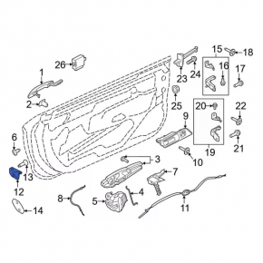 Front left door lock bracket Ford Escape MK4 20-26