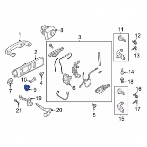 Front left door lock bracket Ford Escape MK4 20-26