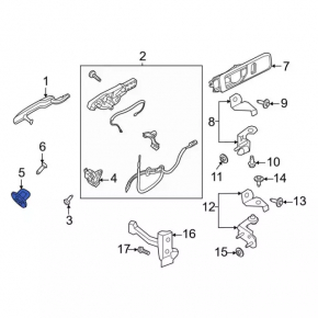 Front left door lock bracket Ford Escape MK4 20-26