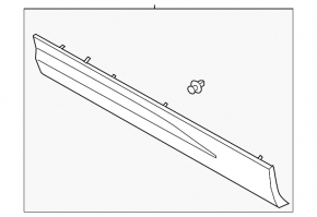 Lincoln Corsair 20-26 lower rear left door trim