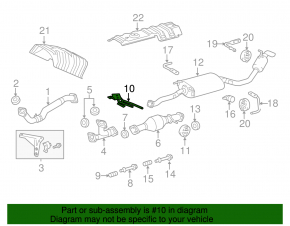 Lexus RX350 Center Pipe Bracket 10-15