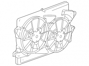 Diffuser radiator shroud naked Chevrolet Malibu 13-14 hybrid