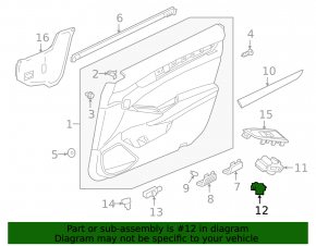 Mirror Control Honda Accord 18-22