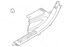 Door sill trim rear right Volvo V90 17-22 usa black