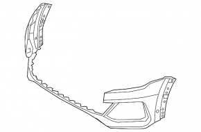 Bare front bumper for Audi Q8 19-23 with Park Assist
