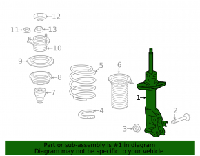 Shock absorber front left Acura ILX 13-15 prerest