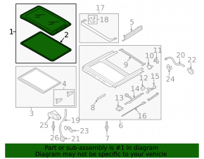 Sunroof assembly VW Passat 20-22