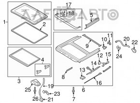 Sunroof assembly VW Passat 20-22
