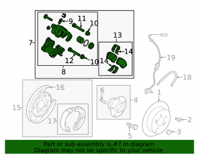 Rear left caliper for Kia Optima 11-15