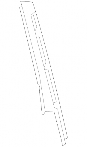 Door trim side rear right VW Tiguan 18-24 black gloss