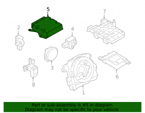 SRS airbag module airbag computer VW Golf 15-16