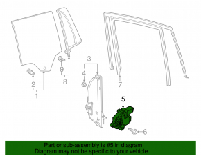 Rear left window lift motor for VW Tiguan 18-19