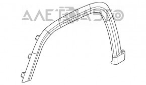 Jeep Compass 17-26 front right fender arch trim, worn