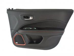 Door trim card front right Jeep Compass 17-21 leather black with red stitching, Trailhawk, beats, scratches