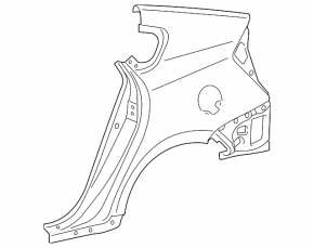 Rear right wing for Toyota Prius 30 10-12