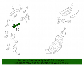 Door limiter rear right Subaru Forester 19- SK