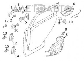 Door limiter rear right Subaru Forester 19- SK